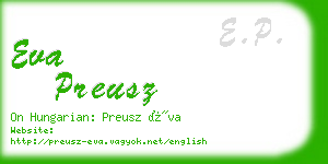 eva preusz business card